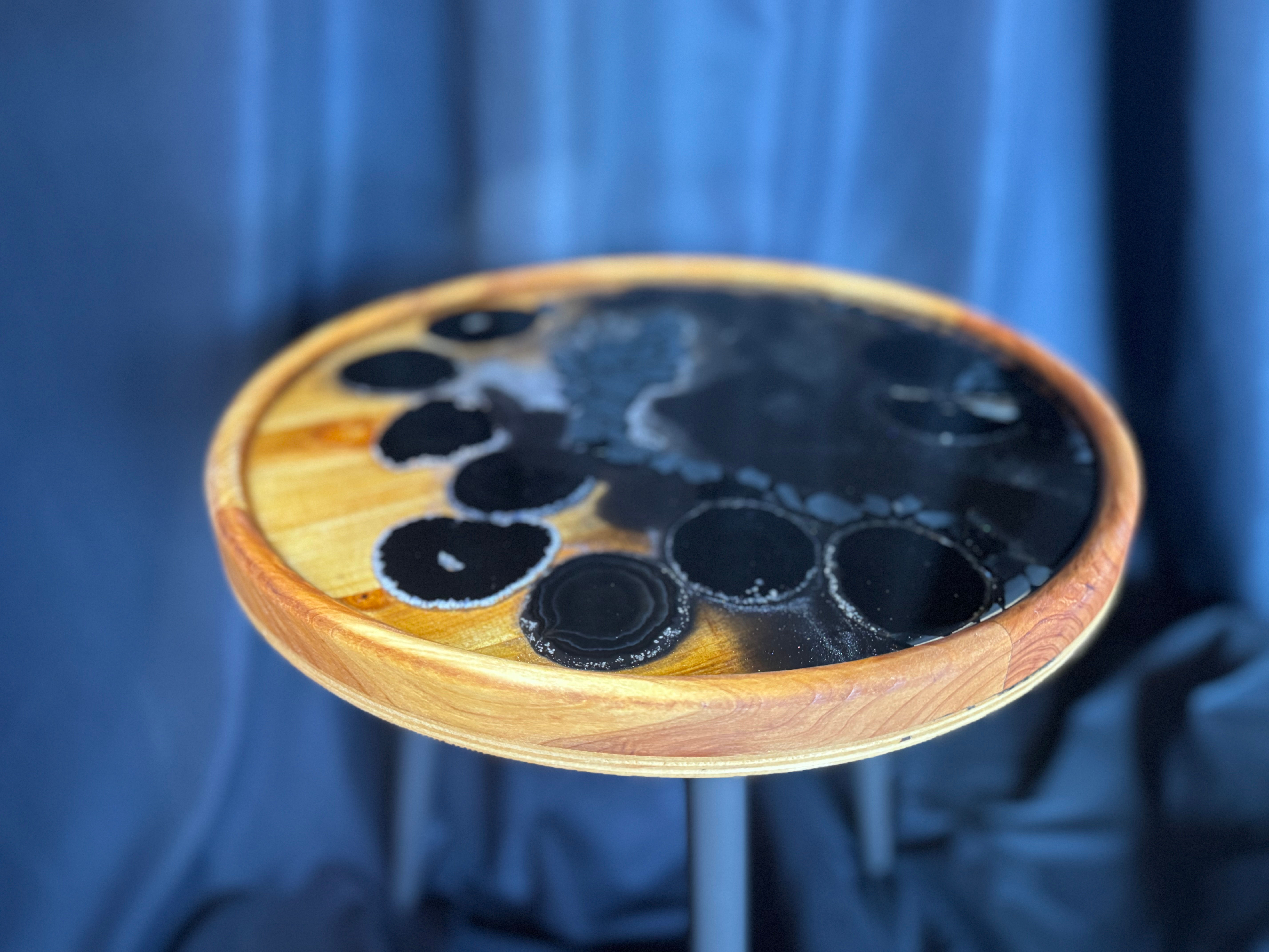 Black Forest Geode Accent Table