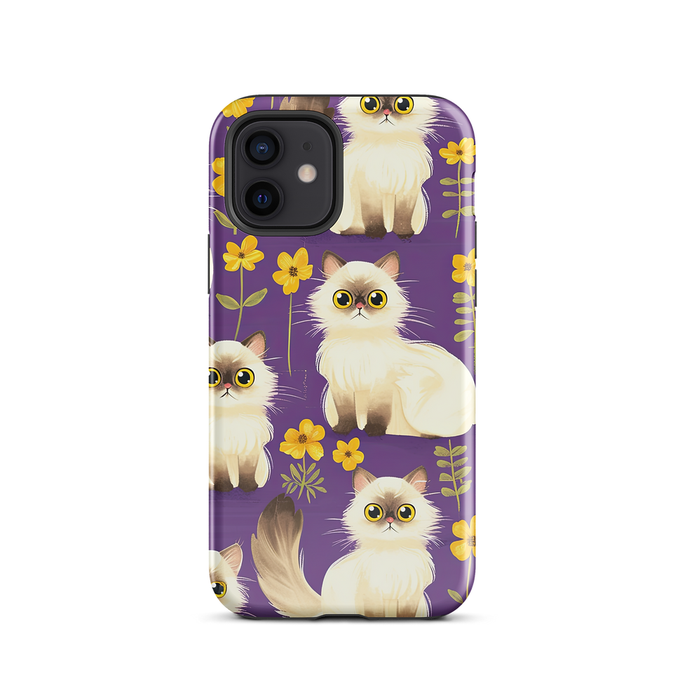 Thumbnail: Cute Siberia Kitten Purple Tough Case for iPhone®