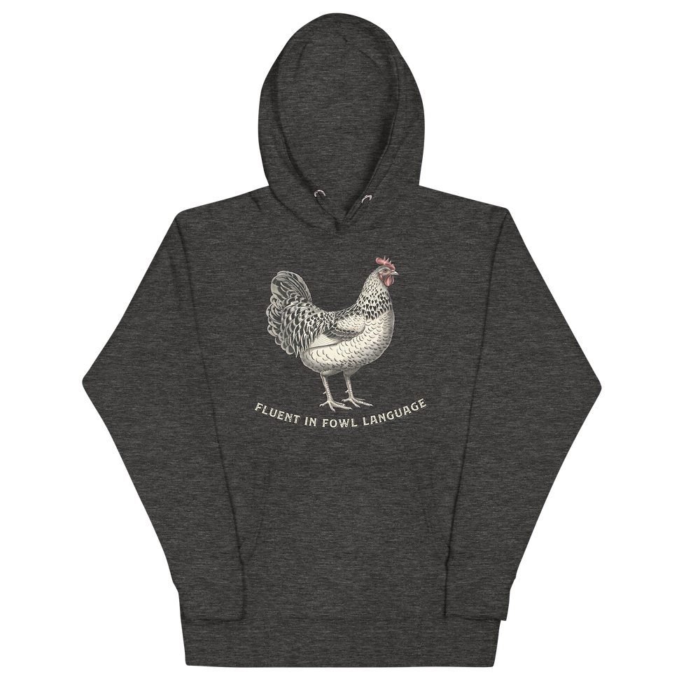 Thumbnail: Fluent in Fowl Language Vintage Chicken Hoodie