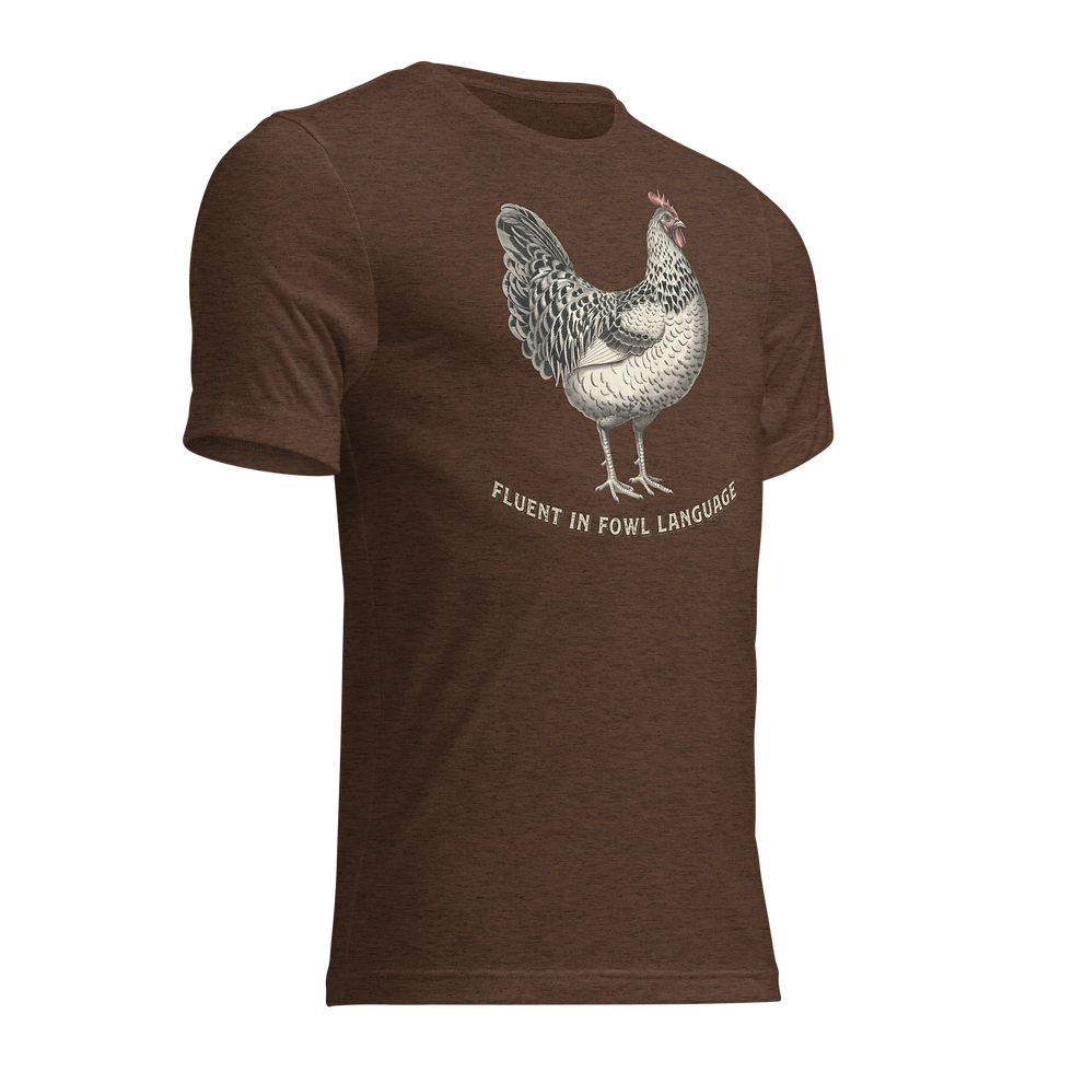 Thumbnail: Fluent in Fowl Language Vintage Fitted Chicken T-Shirt