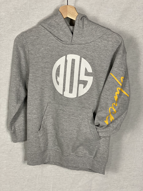 Sudadera Gris QDS blanco