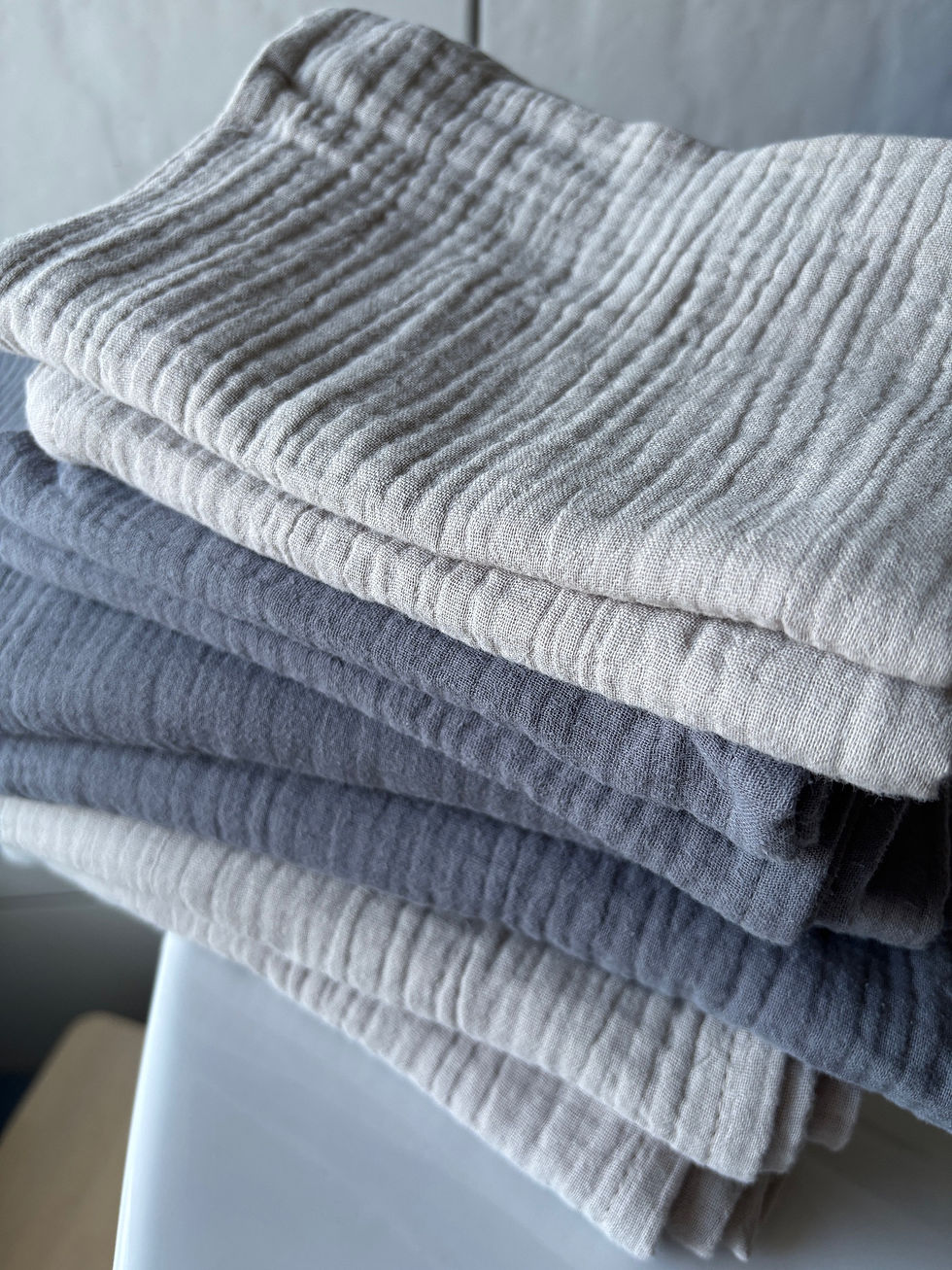 Miniature : Cotton Bathroom Towel | Triple-Layer Muslin Fabric 70x125
