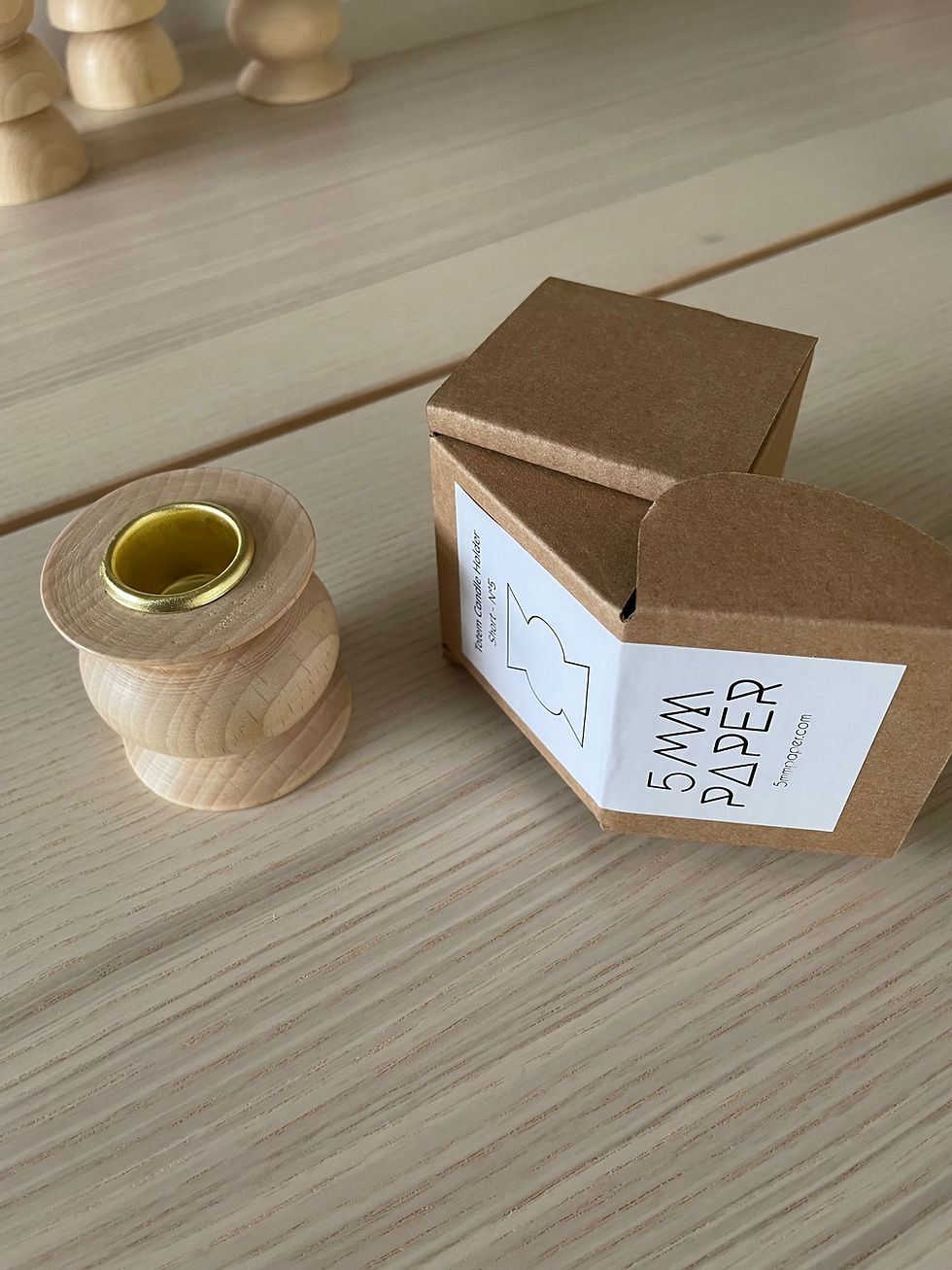 Miniatura: Totem Wooden Candle Holder n.5 - Tall / Medium / Small