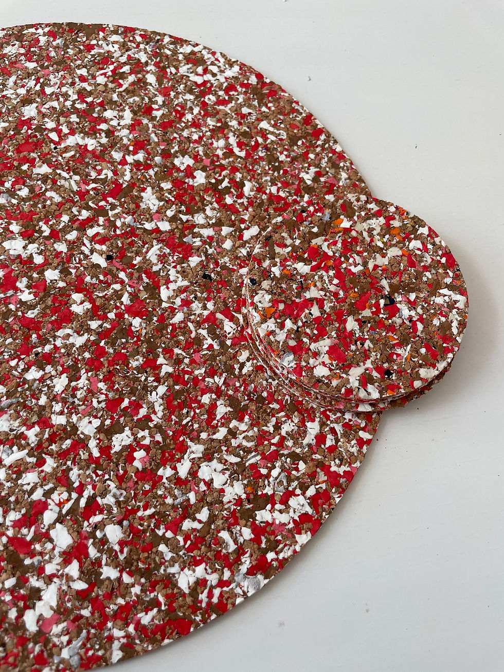 Miniature : Speckled Cork Placemat - Red