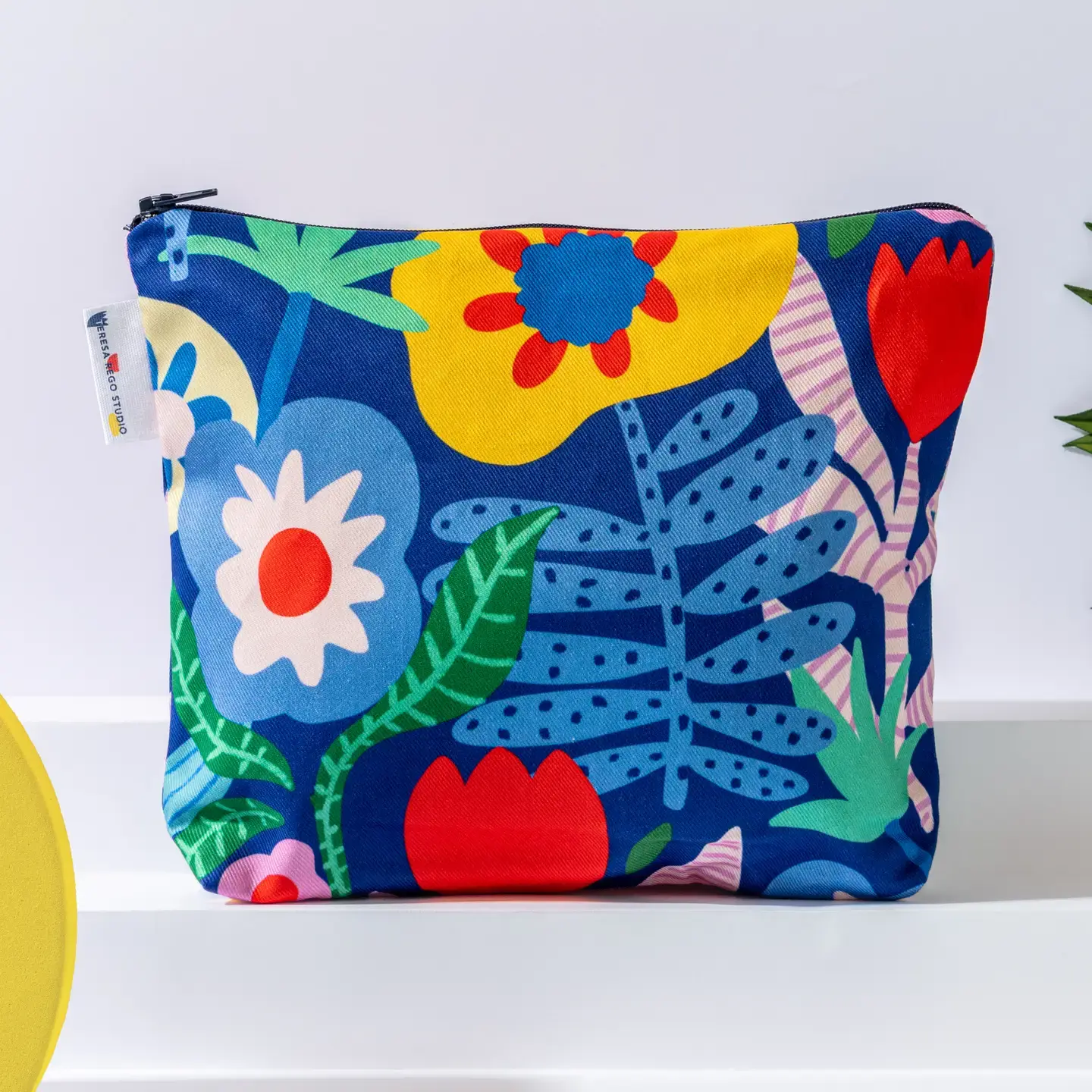 Pouch Bag Navy Garden