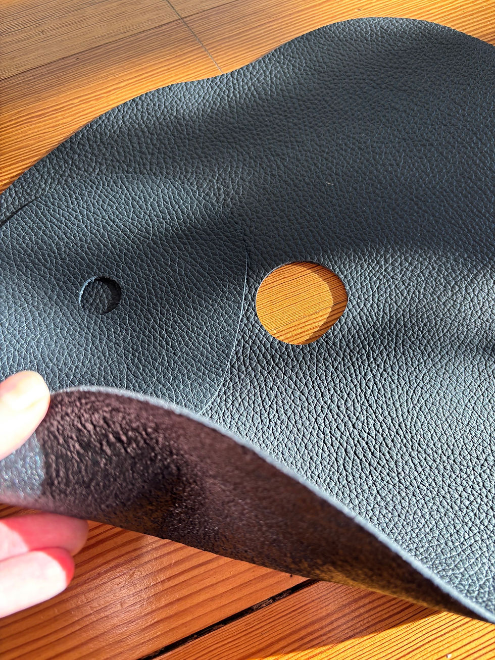 Miniaturbild: Placemat 100 % Leather, Black Millstones