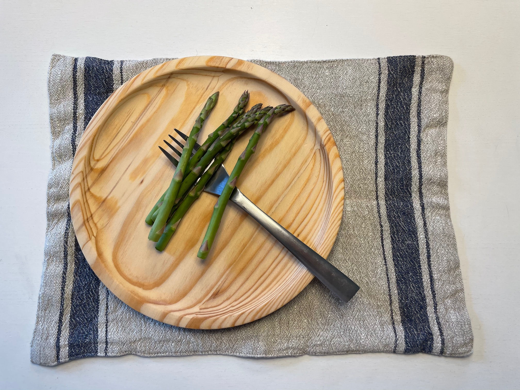 Vintage blue stripe placemat