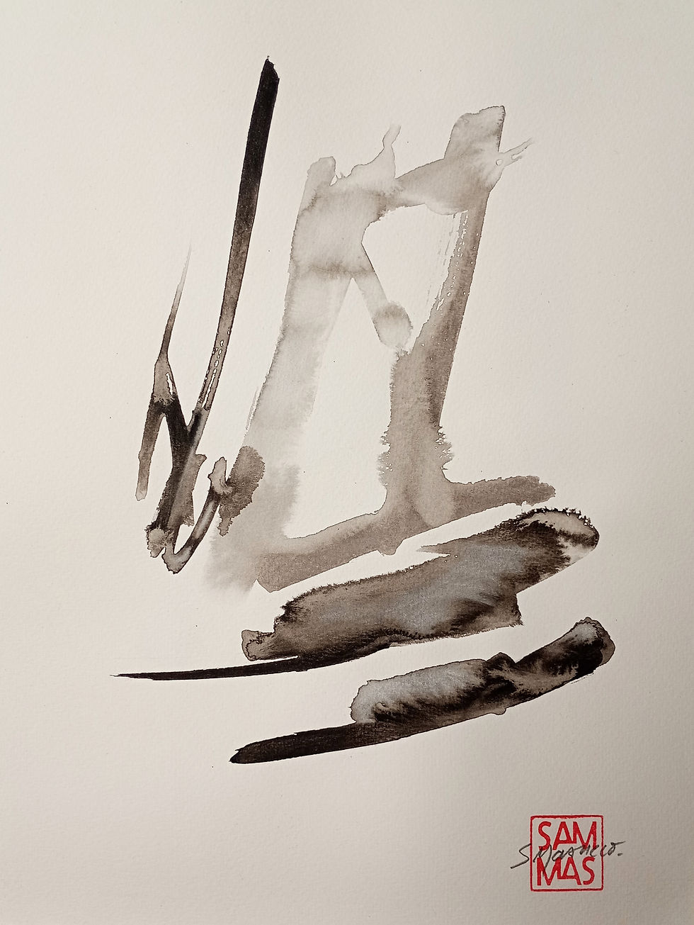 Pintura en tinta abstracta