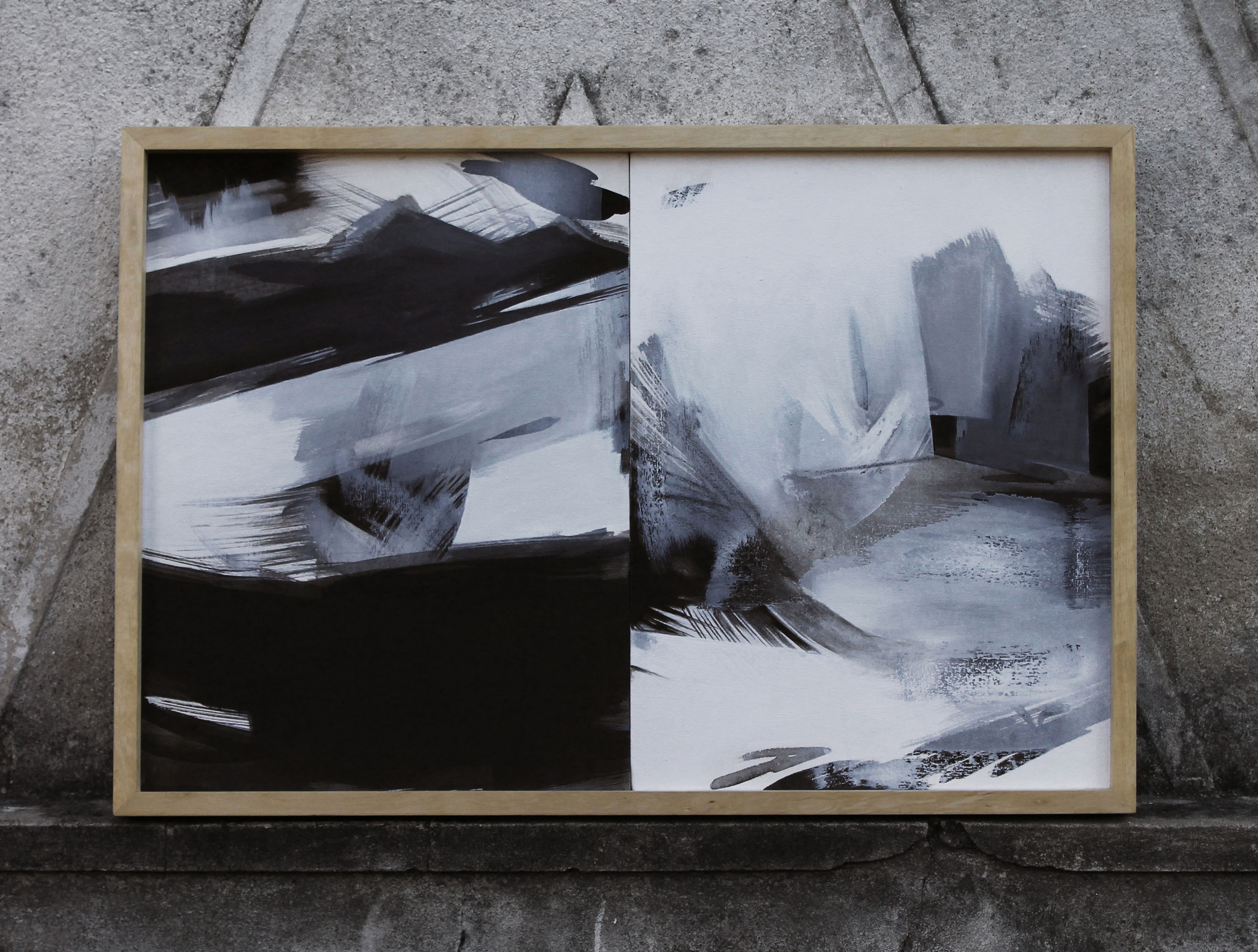 obra de arte abstracta al óleo