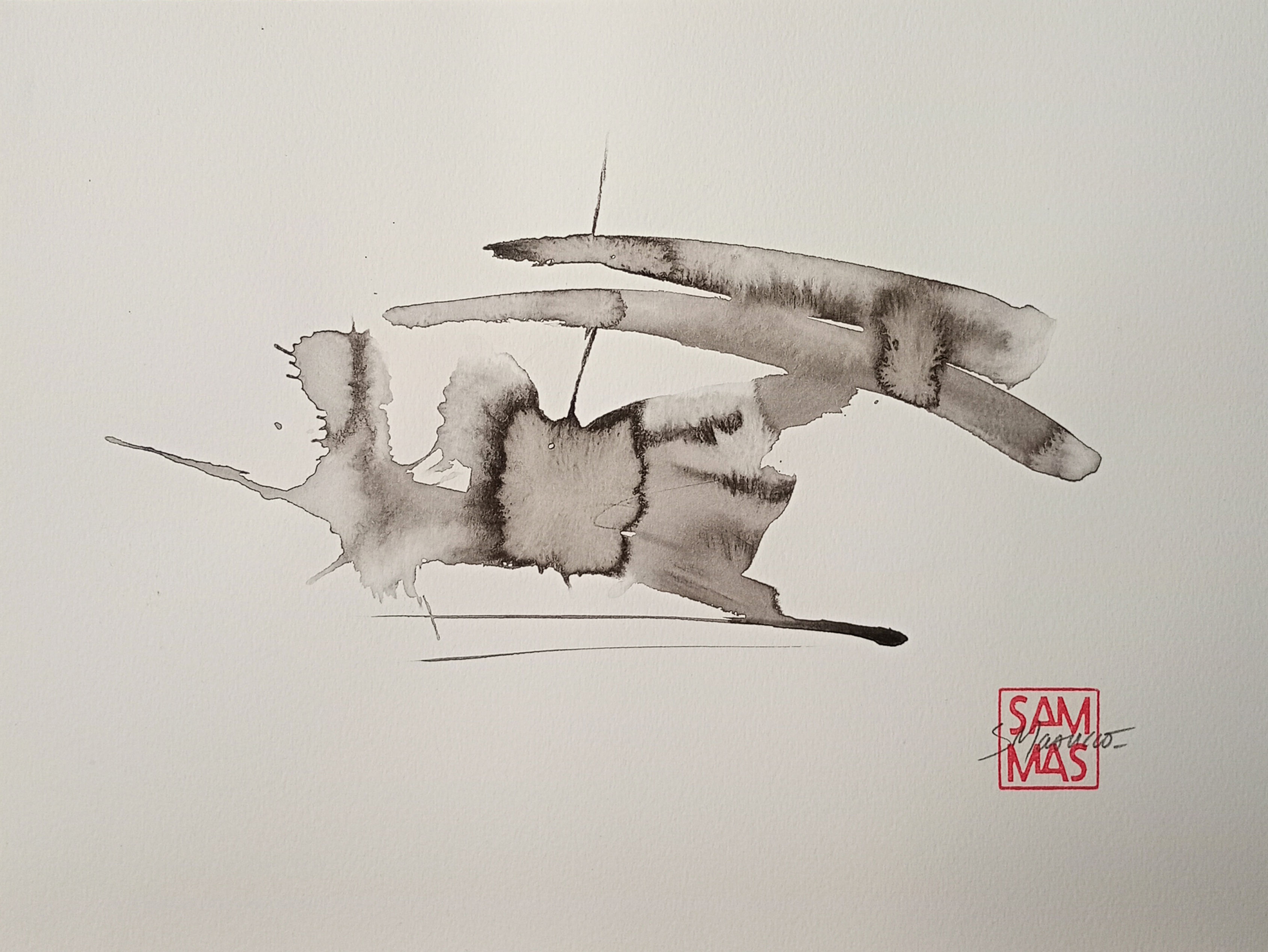 Textura abstracta en tinta