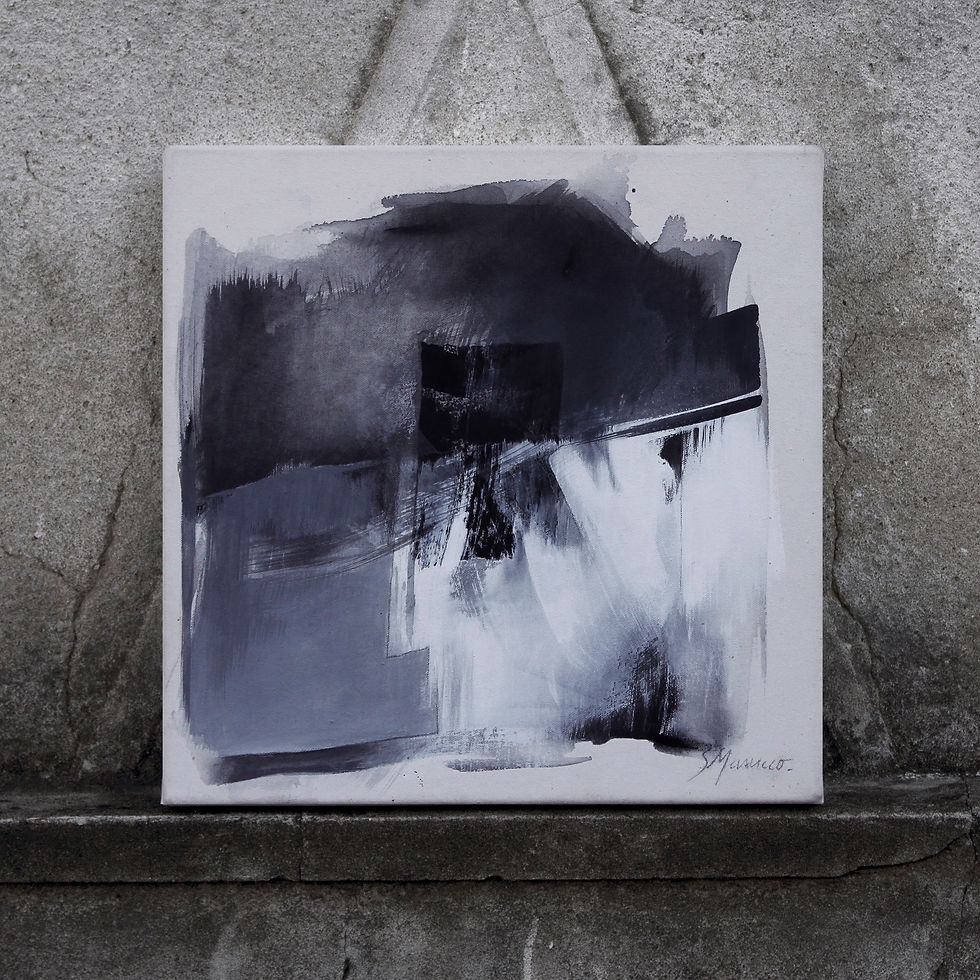 óleo abstracto sobre lienzo