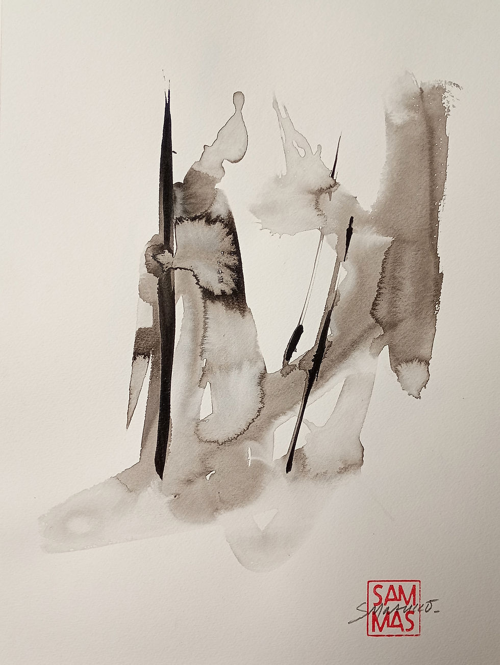 Pintura abstracta en tinta