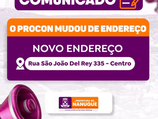 PROCON JÁ FUNCIONA EM NOVO ENDEREÇO