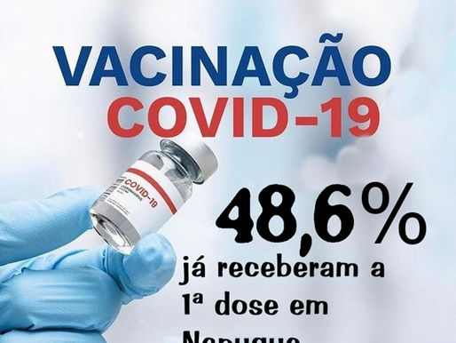COVID-19: BOLETIM CONFIRMA 48,6% DE VACINADOS COM A 1ª DOSE EM NANUQUE