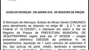 PREFEITURA MUNICIPAL DE NANUQUE - MG