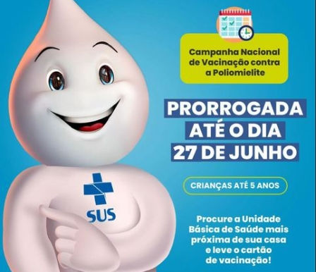 VACINAÇÃO CONTRA A POLIOMIELITE TEM CAMPANHA PRORROGADA EM NANUQUE