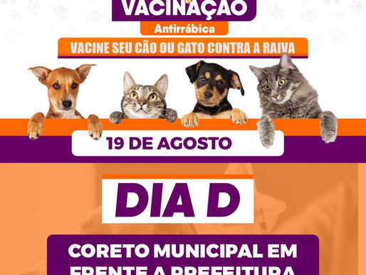 VACINE SEU CÃOZINHO E O SEU GATINHO