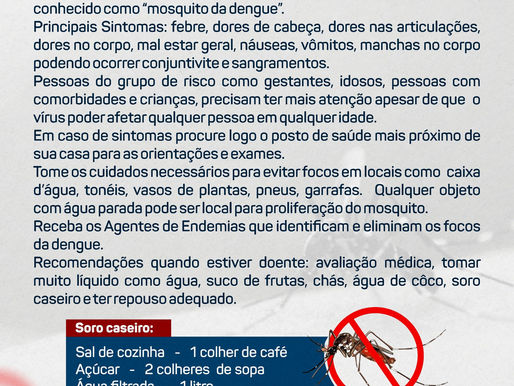 TODOS JUNTOS NO COMBATE AO MOSQUITO TRANSMISSOR DA DENGUE, ZIKA VÍRUS E CHIKUNGUNYA