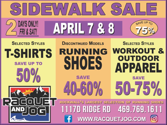 Rockwall Sidewalk Sale Racquet & Jog