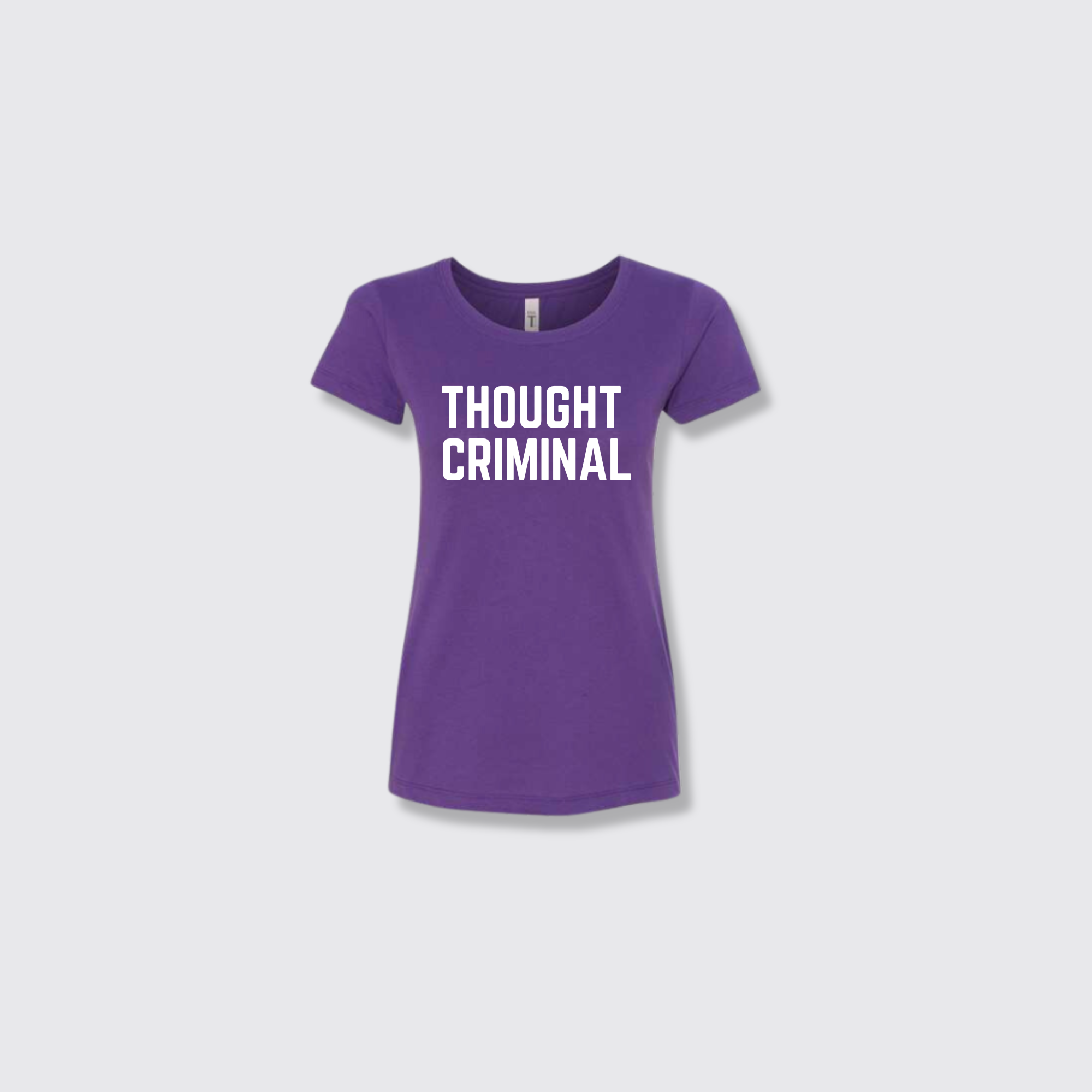 Thought Criminal purple t-shirt