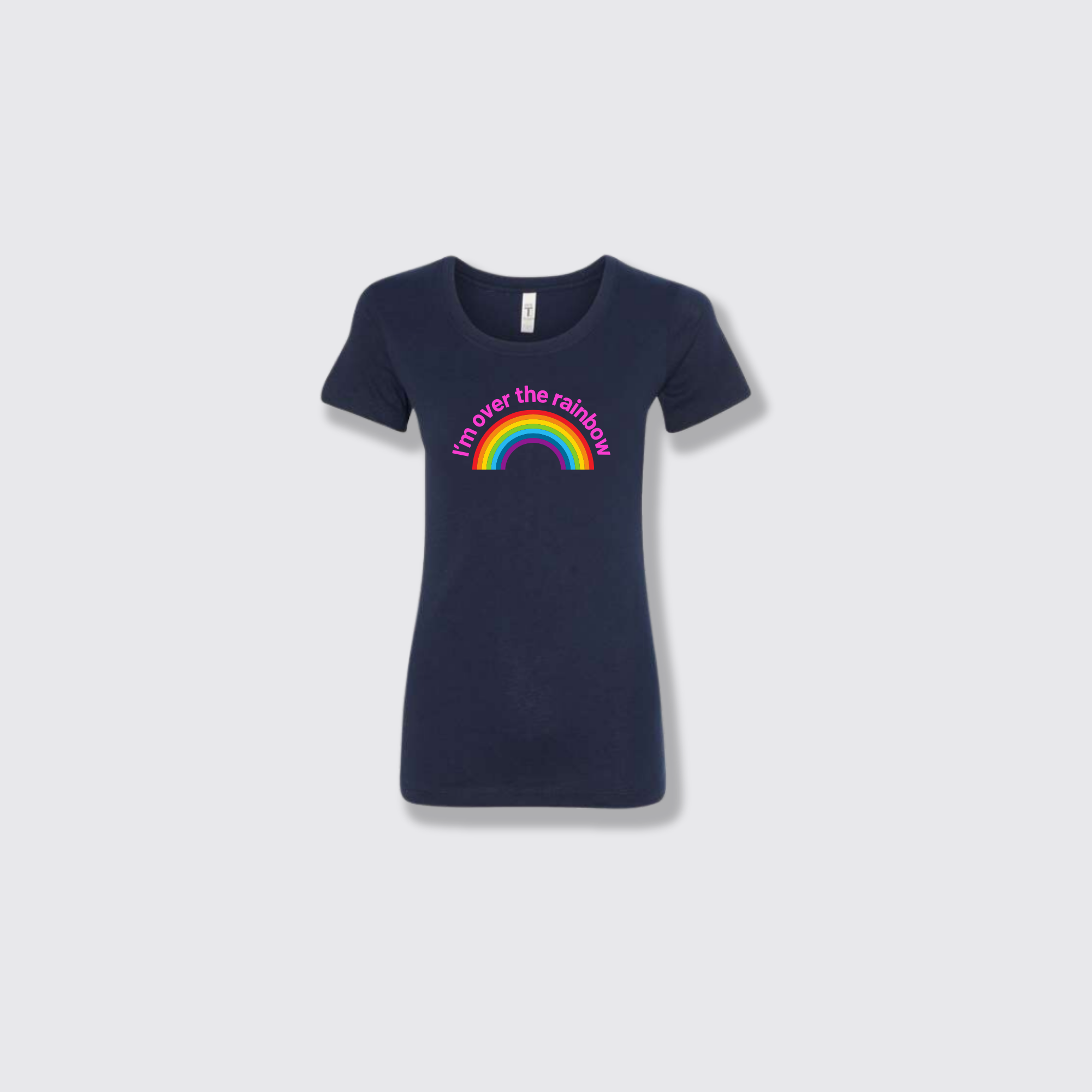I'm over the rainbow navy t-shirt