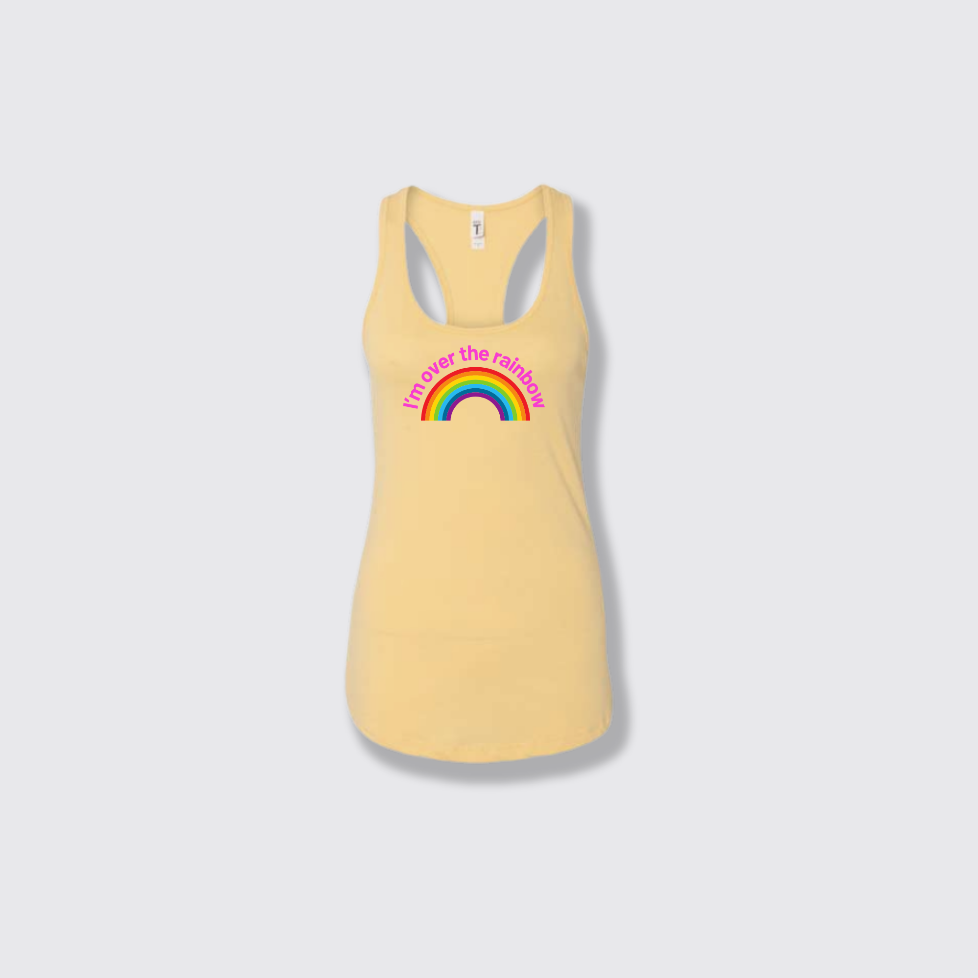 I'm over the rainbow banana cream tank