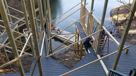 dock building near lake lure | lake lure dock company
