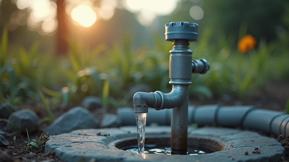 Eye-level view of a filtration system for well water