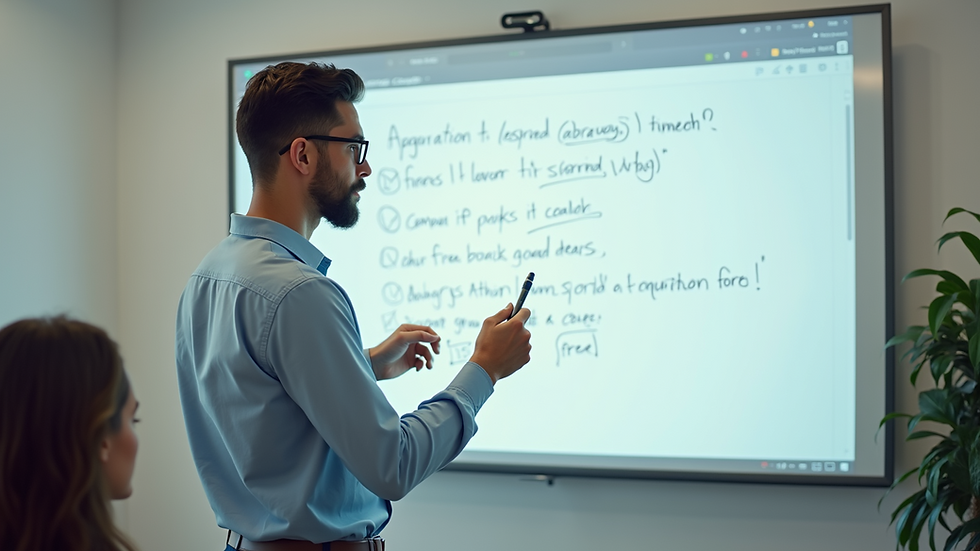 High angle view of a whiteboard with coaching goals and strategies