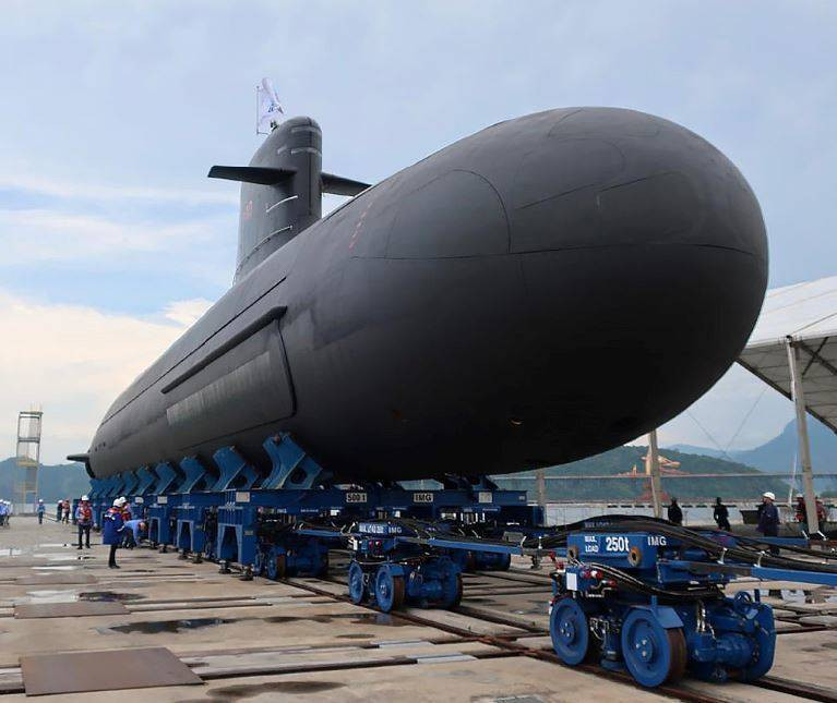 Submarino brasileño Scorpene antes de su entrega