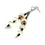 Miniature : Bijoux femmes : boucles d'oreilles clochettes émaillées, blanc laqué et noir