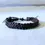 Thumbnail: Set of adjustable braided suede bracelet & bracelet on elastic nylon thread