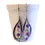 Thumbnail: Dangling earrings, ceramic and feather, pink and silver