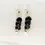 Miniatura: Pendientes campana esmaltados, negro mate y beige