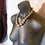 Thumbnail: Women's jewelry: Necklace, ceramic beads, pink apricot color