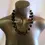 Miniature : Bijouterie femmes : Collier perles céramiques, couleur vert profond