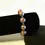 Thumbnail: Elastic bracelet, ceramic beads, classic style, purple color