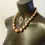 Thumbnail: Women's jewelry: Necklace, ceramic beads, pink apricot color