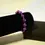 Miniature : Ensemble collier et bracelet, perles céramiques, couleur rose fuchsia