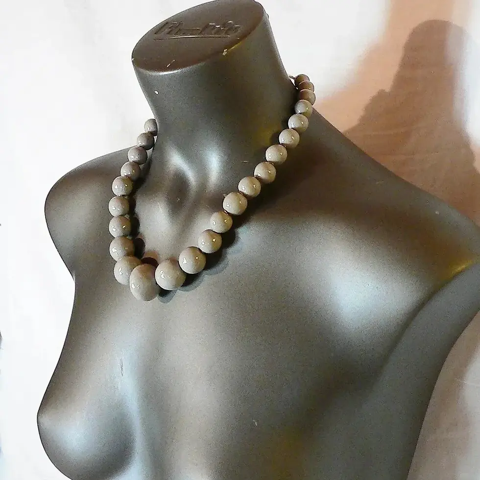 Miniatura: Collier gris perle céramique