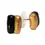 Miniatura: Joyas para mujer: Pendientes de botón, cerámica esmaltada, dúo negro y dorado