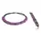 Miniatura: Conjunto de collar y pulsera de cerámica, color violeta perlado