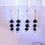 Miniatura: Pendientes campana esmaltados, negro mate y beige