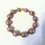 Thumbnail: Elastic bracelet, ceramic beads, classic style, purple color