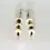 Miniature : Bijoux femmes : boucles d'oreilles clochettes émaillées, blanc laqué et noir