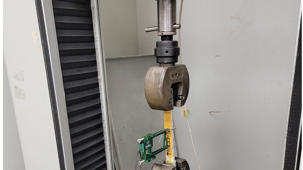 Fiberglass tank tensile testing