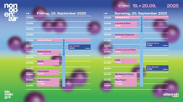 NON 2025 Timetable