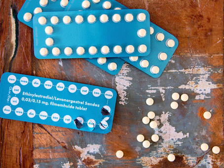 birth control pills on a table