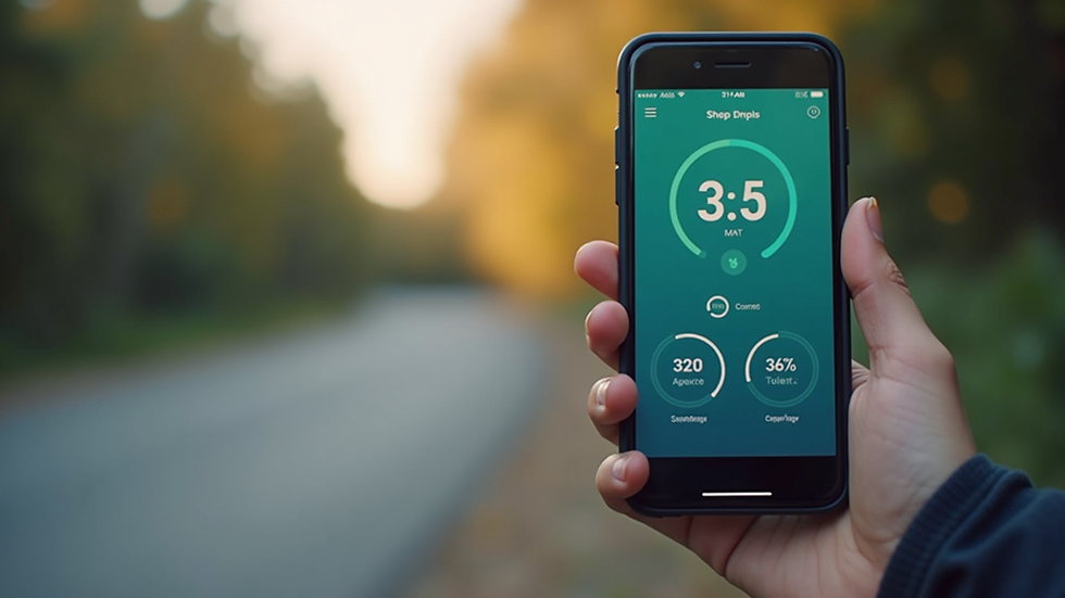 Close-up view of a smartphone showing a fitness app with daily step count