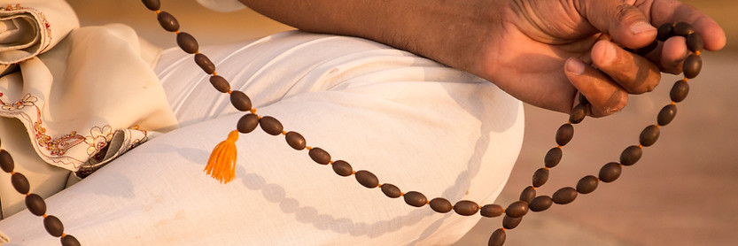 Sadhu with prayer beads